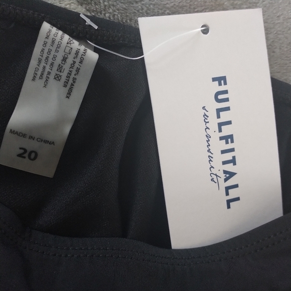 Fullfitall Swimsuits Black Bottom   sz 20 - Picture 5 of 6